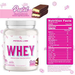Primeval Labs Pure Whey Protein Concentrate scoop showing easy-measure servings for post-workout refuel