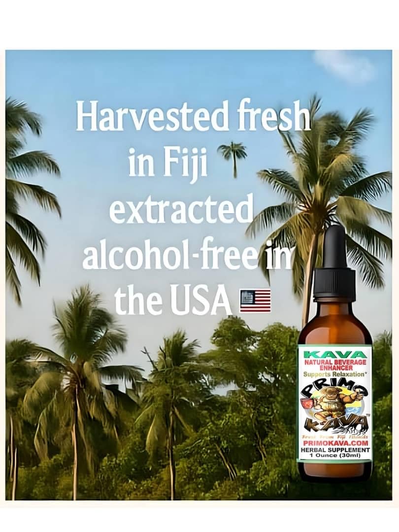 PRIMO KAVA Drops 1oz bottle label