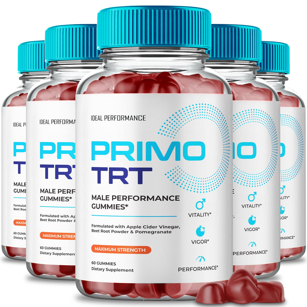 Primo TRT Gummies bottle with official label