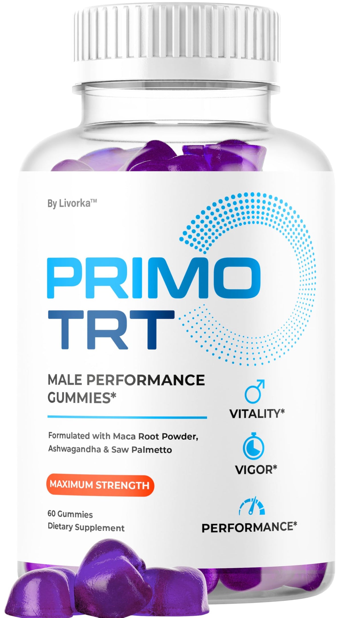 Primo TRT Gummies bottle front view
