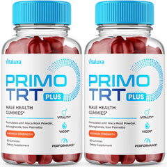 Front view of Primo TRT Gummies 2-pack 120ct