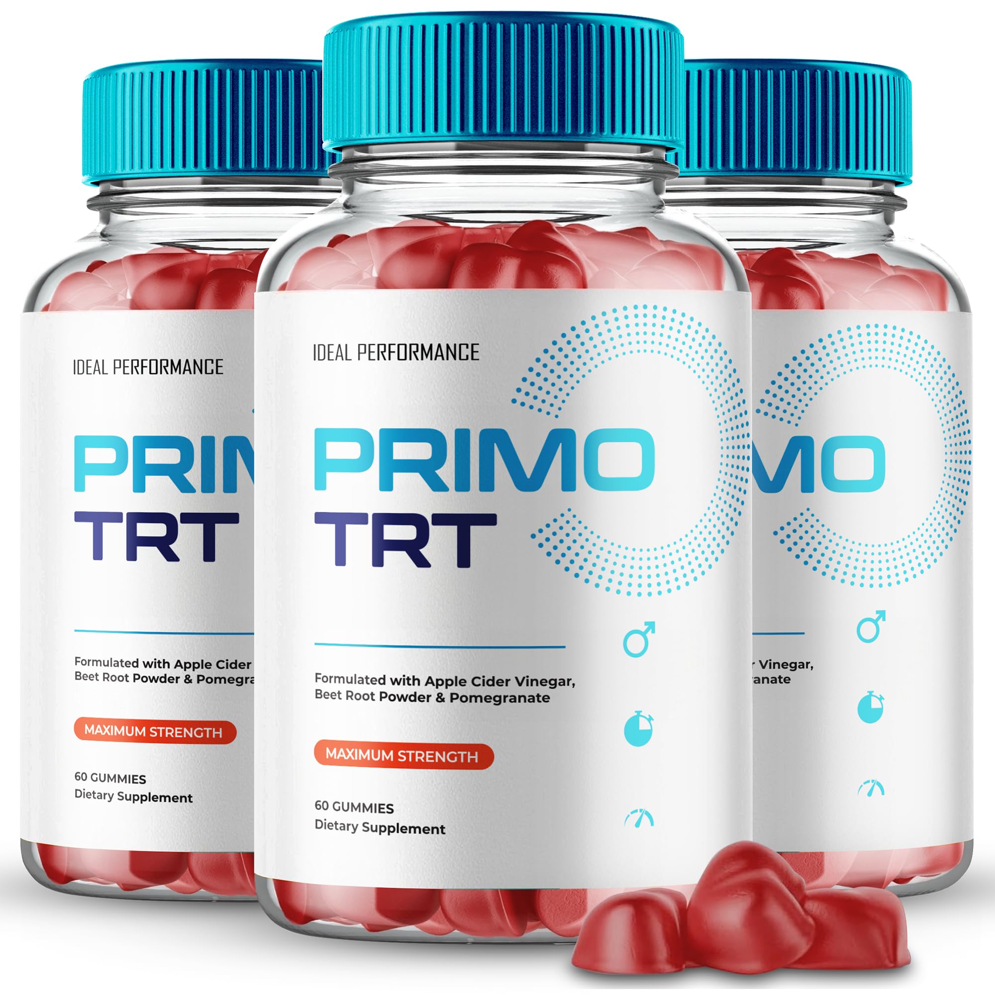Primo TRT Gummies 3-pack packaging front view