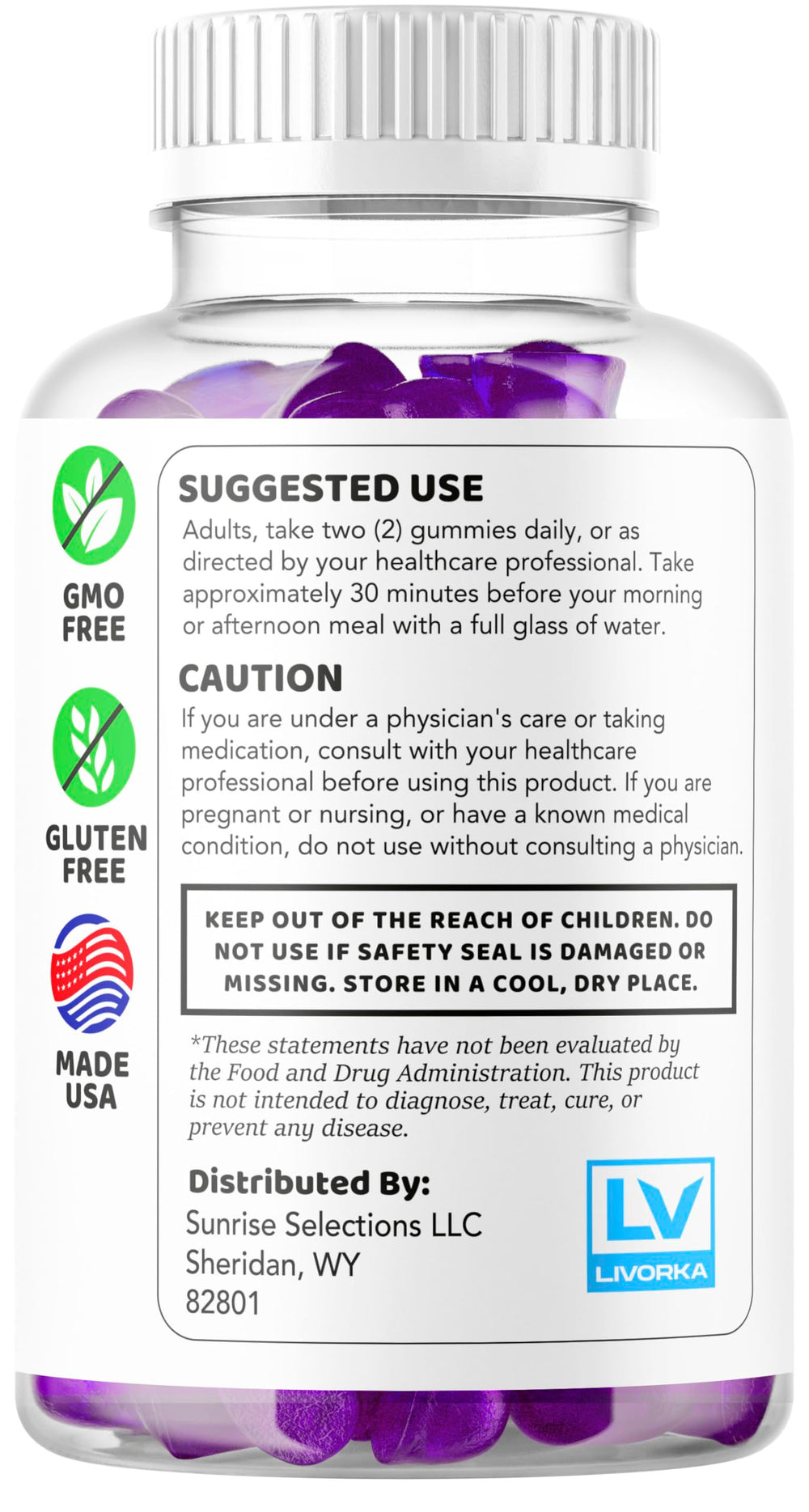 GMP-certified manufacturing facility label for Primo TRT Gummies