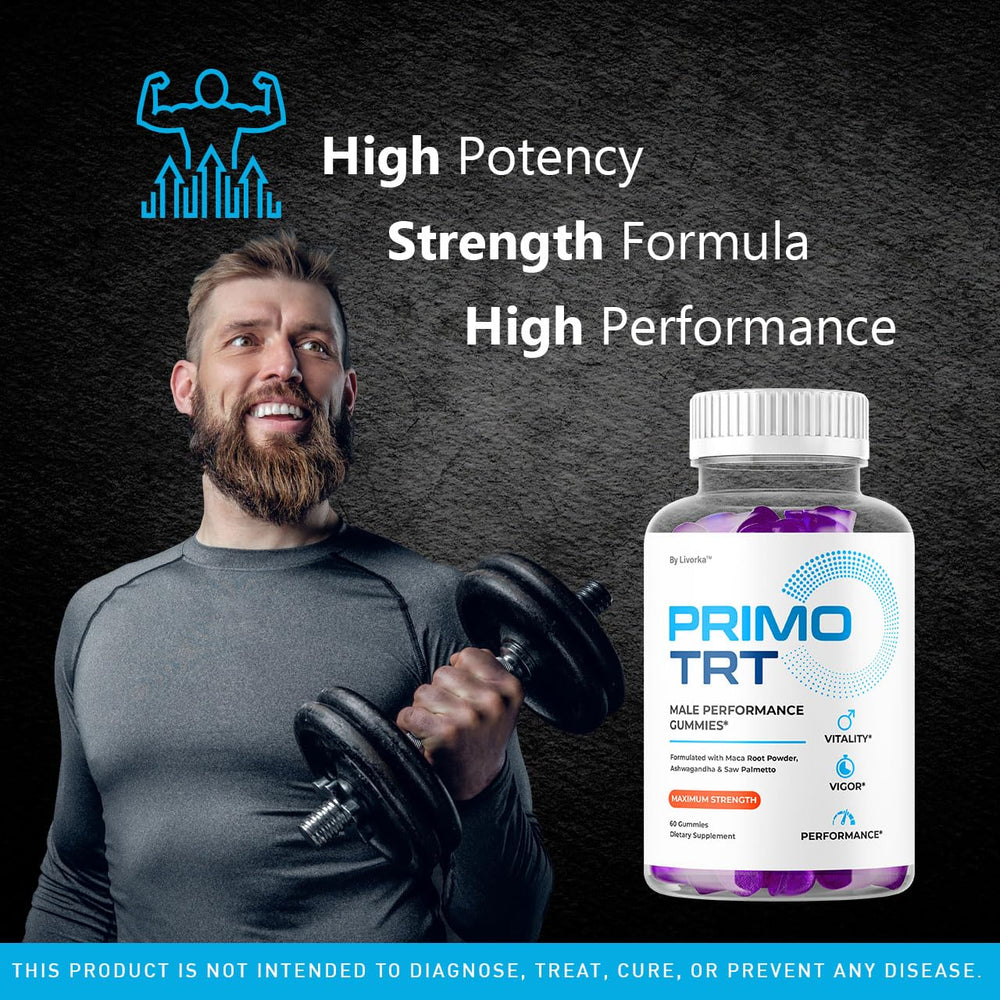 Ingredients panel for Primo TRT Gummies