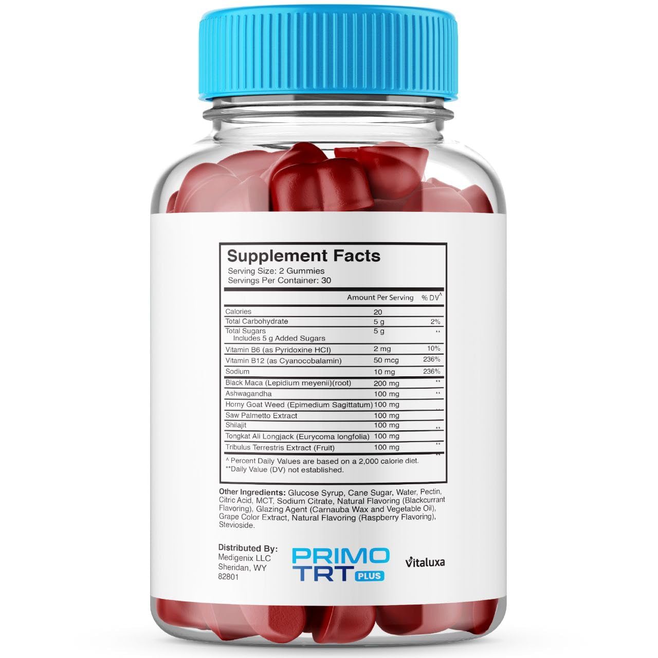 Product packaging scene with Primo TRT Gummies