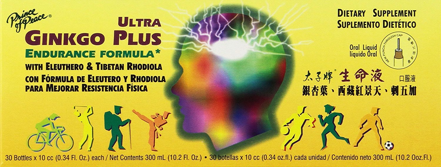 Front view of Prince of Peace Ultra Ginkgo Plus bottle