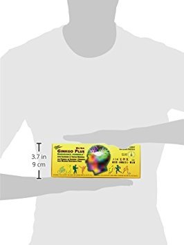 Label detailing ingredients including ginkgo biloba, white mulberry, eleuthero and rhodiola