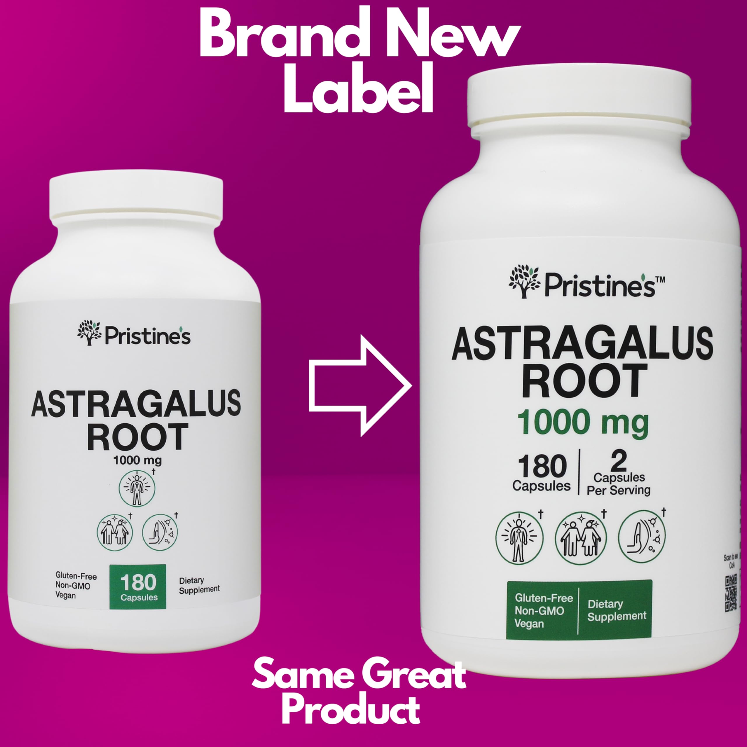 Astragalus Root Immune Support capsules in bottle