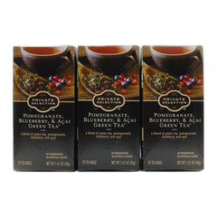 Private Selection Pomegranate, Blueberry & Acai Green Tea box (Pack of 3)