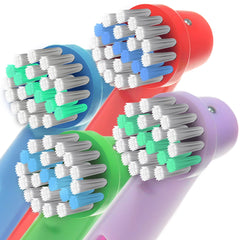 Small, soft-bristled brush heads compatible with Oral-B Pro 1000 for kids
