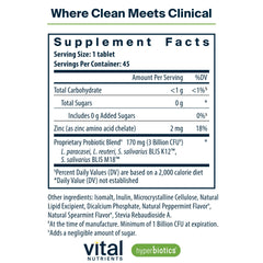 Mint-flavored Pro Dental probiotic tablets