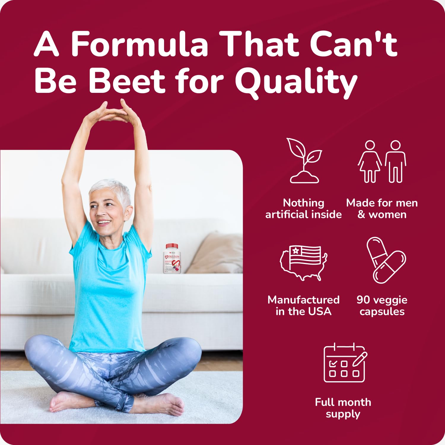 L-Arginine capsules as part of Pro Flow Circulation