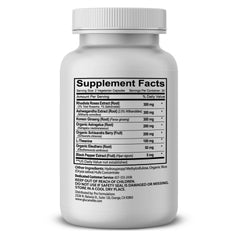Rhodiola Rosea Extract, Ashwagandha Extract, Ginseng Root, Organic Astragalus Root, Organic Schisandra Berry, Organic Eleuthero Root ingredients