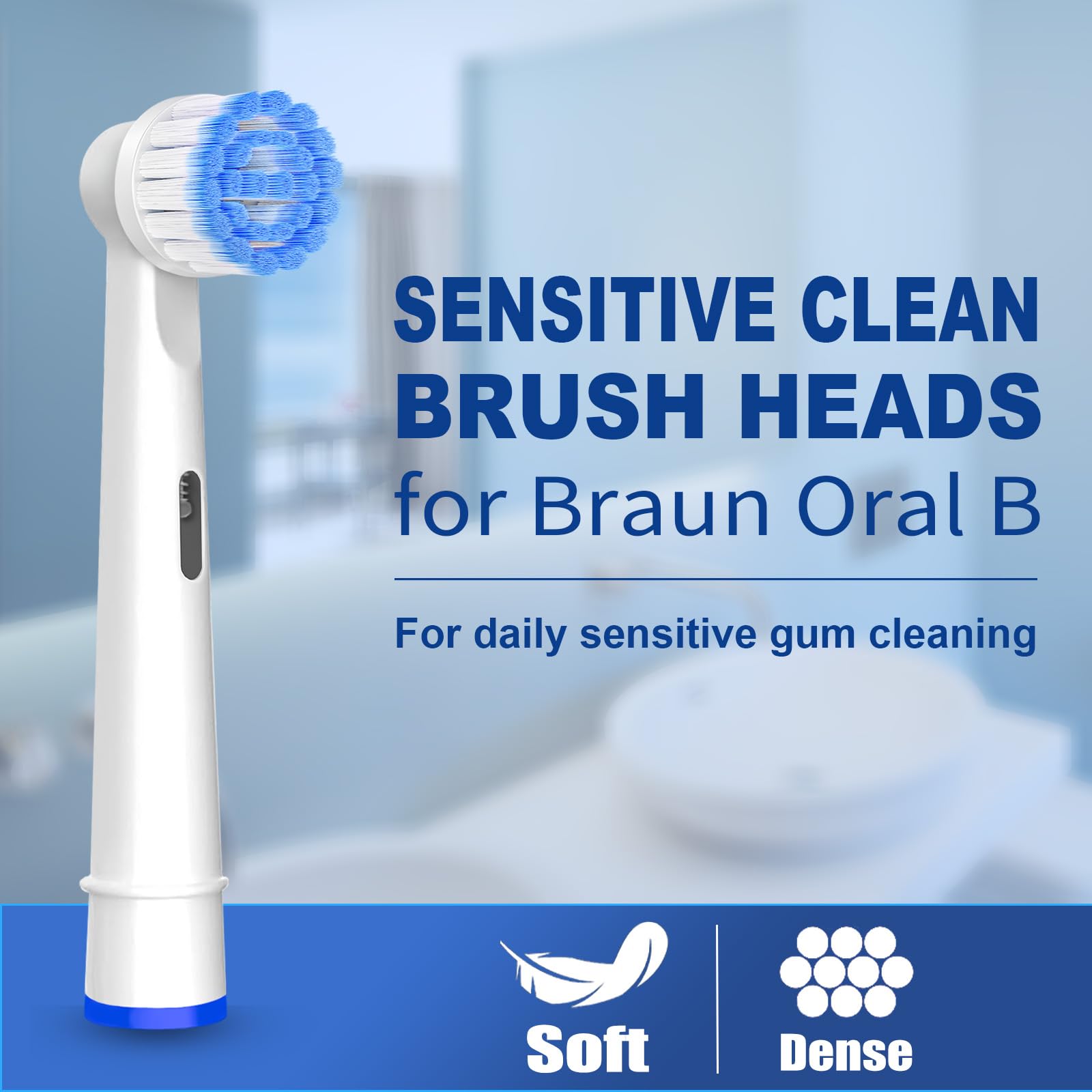 Close-up of high-density ultra-soft bristles for sensitive gums