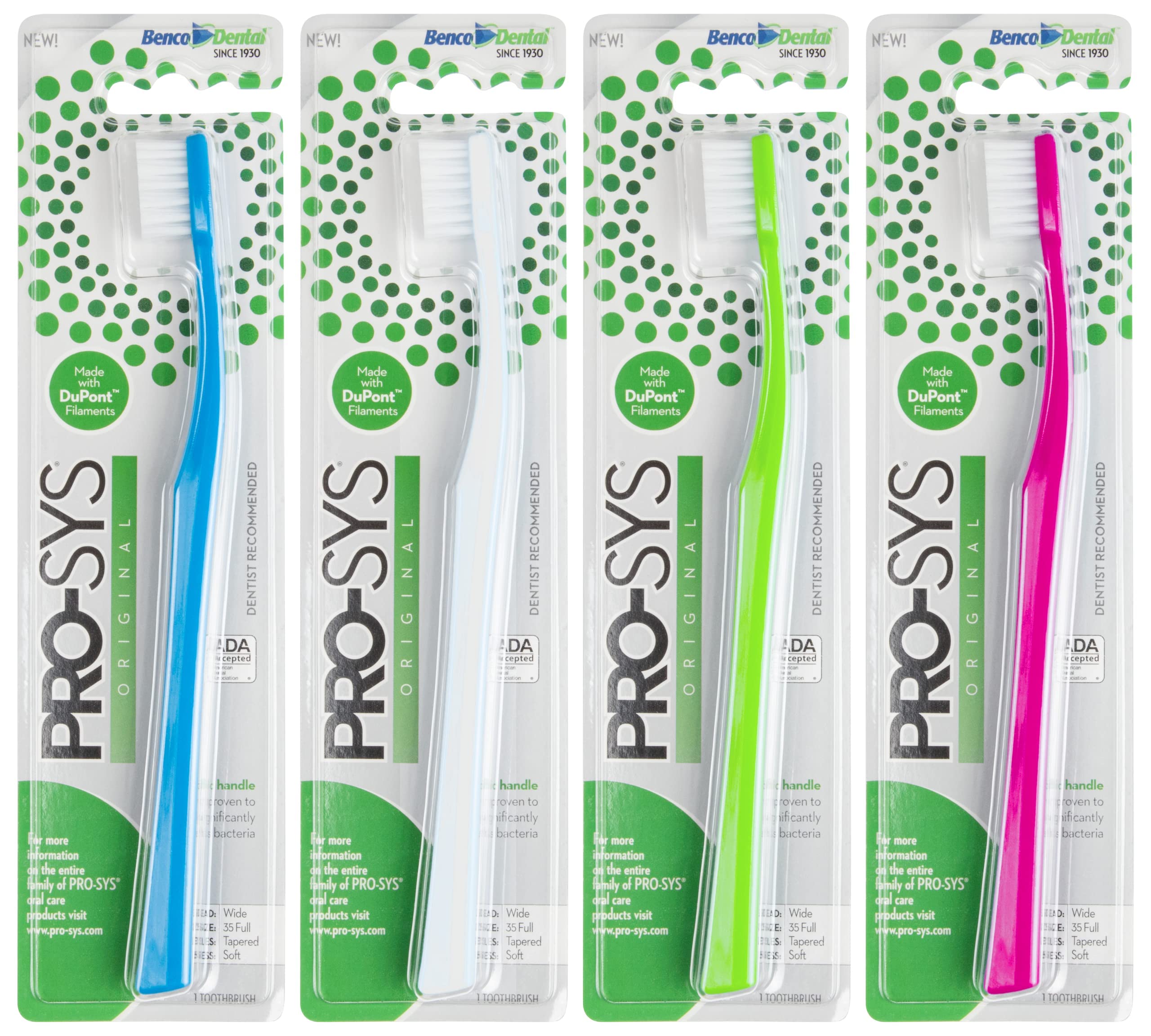 ADA Accepted PRO-SYS toothbrush with dentist endorsement