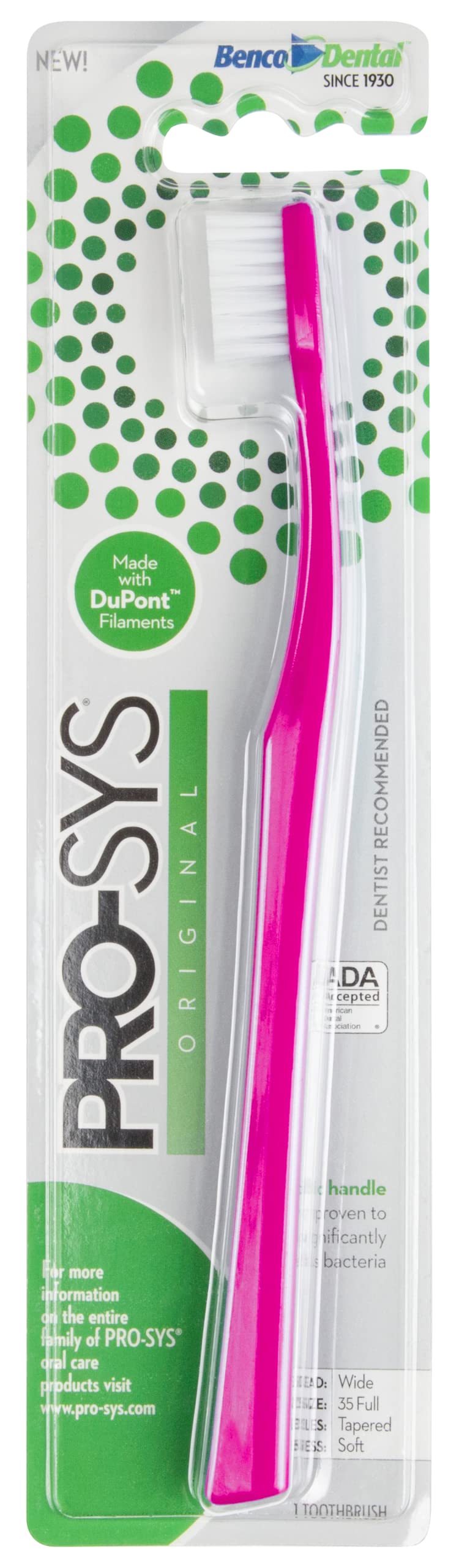 Four individually packed PRO-SYS toothbrushes
