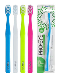Wide 35-tuft toothbrush close-up highlighting bristles
