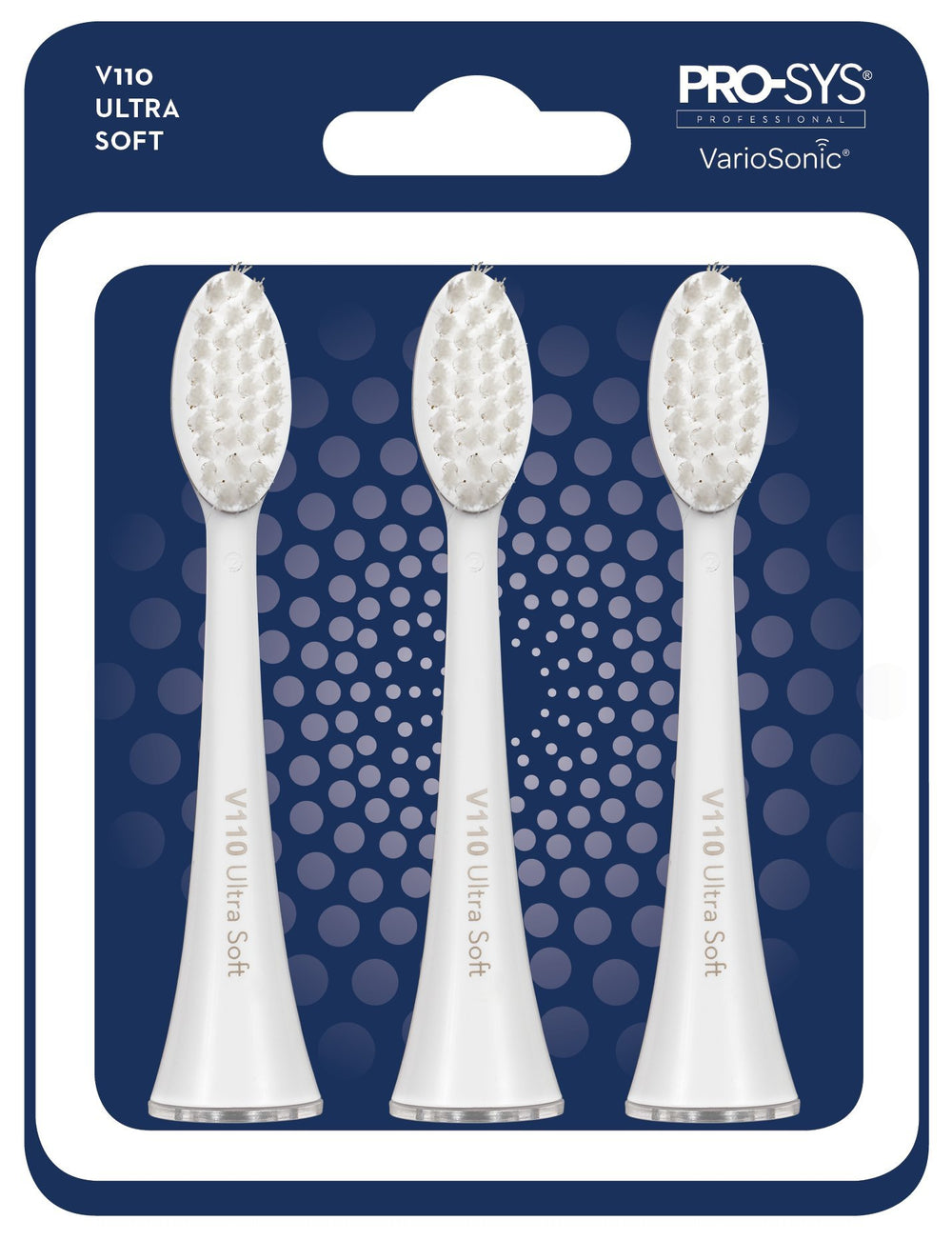 PRO-SYS VarioSonic V110 Ultra Soft replacement heads – pack of 3