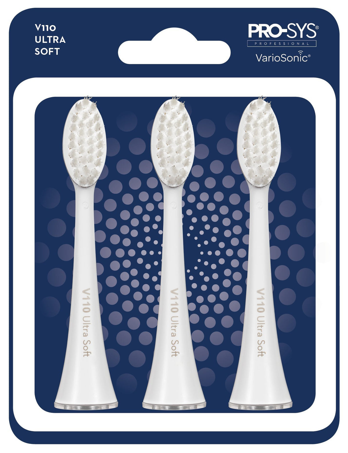 PRO-SYS VarioSonic V110 Ultra Soft replacement heads – pack of 3