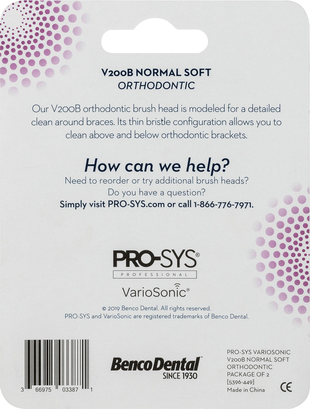 Pack of 2 PRO-SYS VarioSonic V200B replacement heads