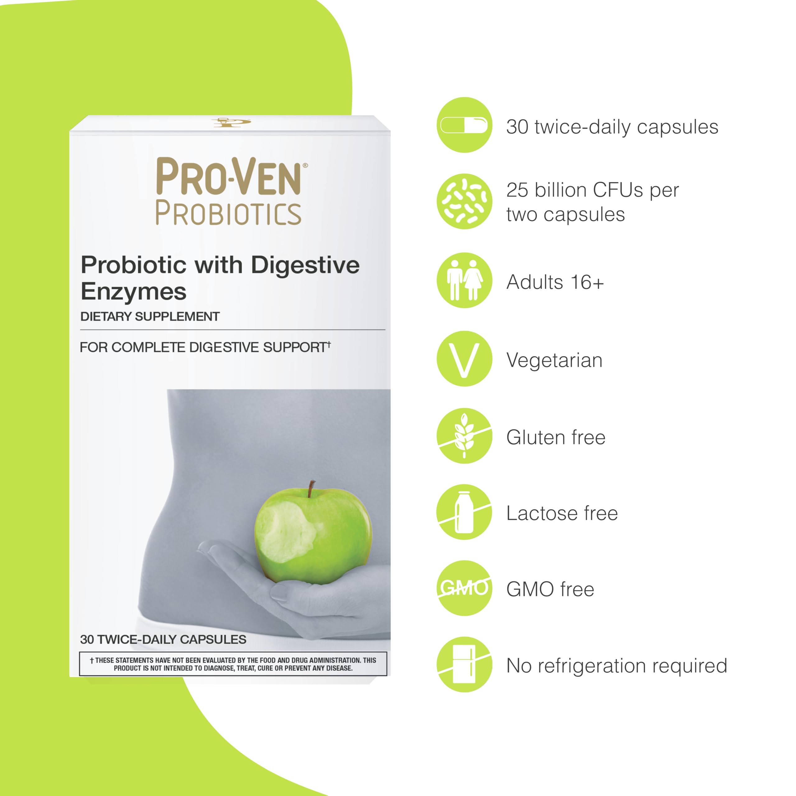 Close-up of Pro-Ven probiotic capsules