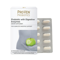 Pro-Ven Probiotics with Digestive Enzymes bottle displaying 25B CFU and 30 capsules