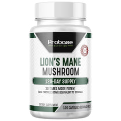 Probase Nutrition Lions Mane capsules bottle with 120 count