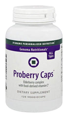 Front view of D'Adamo Proberry Caps 120 VegCaps bottle