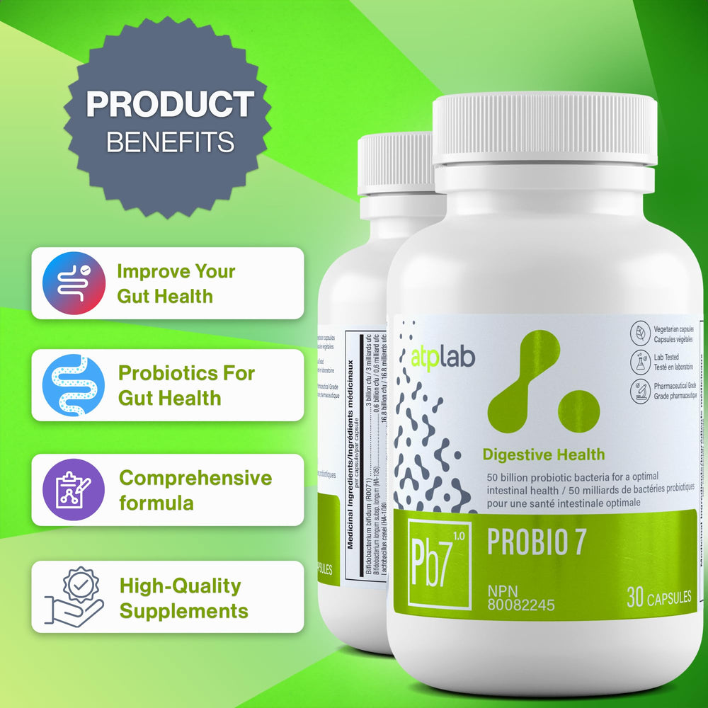 Illustration of women's digestive health with Probio 7