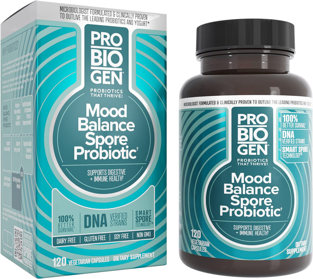 Probiogen Stress & Mood Balance Probiotic with Ashwagandha bottle label