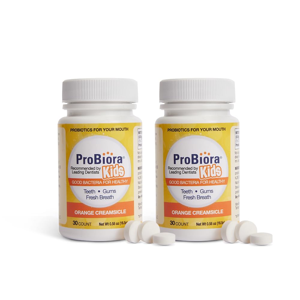 ProBiora Kids orange-flavored oral-care probiotic tablets for kids (30-count pack of 2)