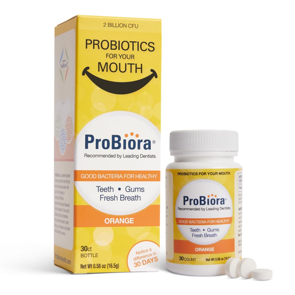 ProBiora orange flavor tablets with 2-count packaging