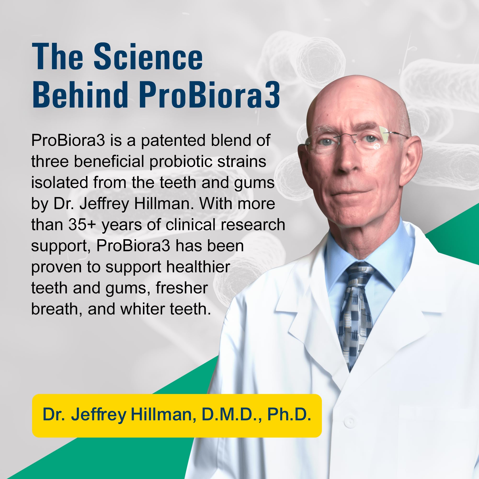 Front view of ProBiora packaging with 90 tablets
