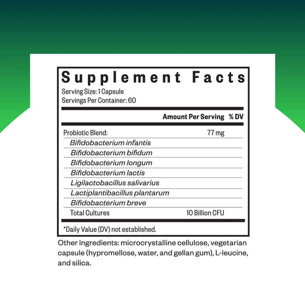 Close-up of ProBiota HistaminX label