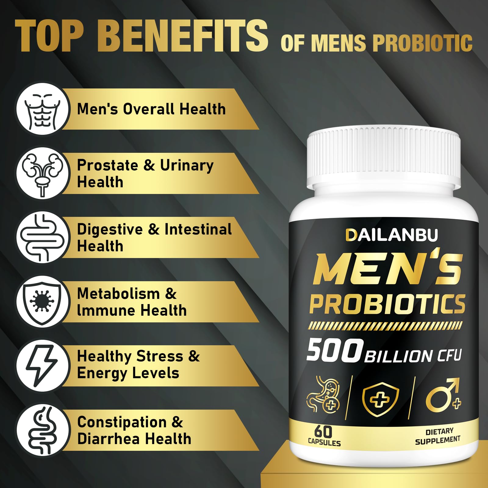 12-strain probiotic blend for men's health