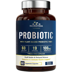 NordVida Probiotic 60 Billion 19 Strains bottle label