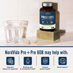 Shelf-stable, delayed-release probiotic capsule illustration