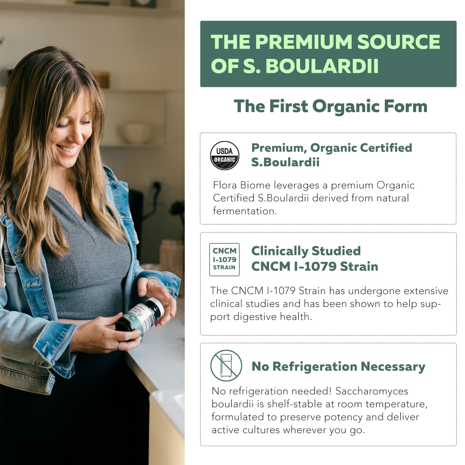 Capsules of organic Saccharomyces boulardii probiotic