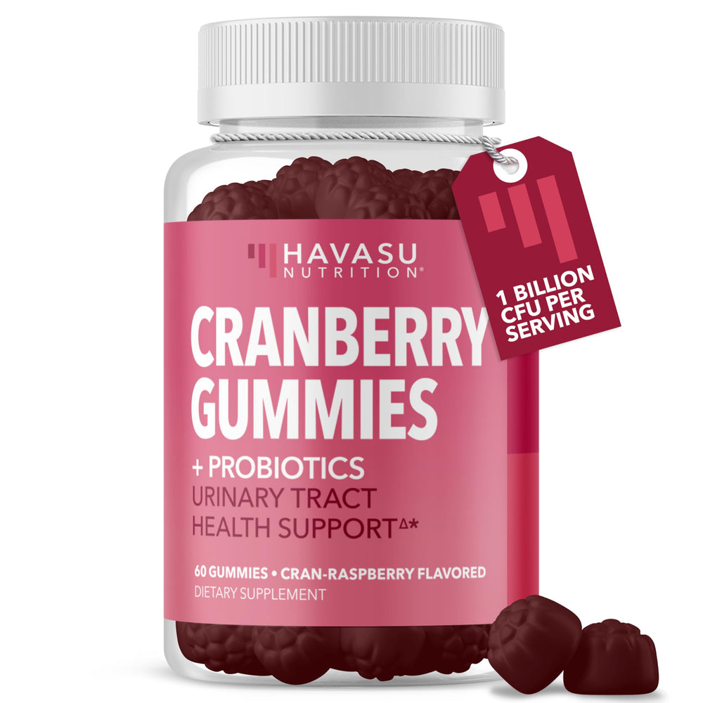 Front view of Probiotic Cranberry Gummies bottle for Women