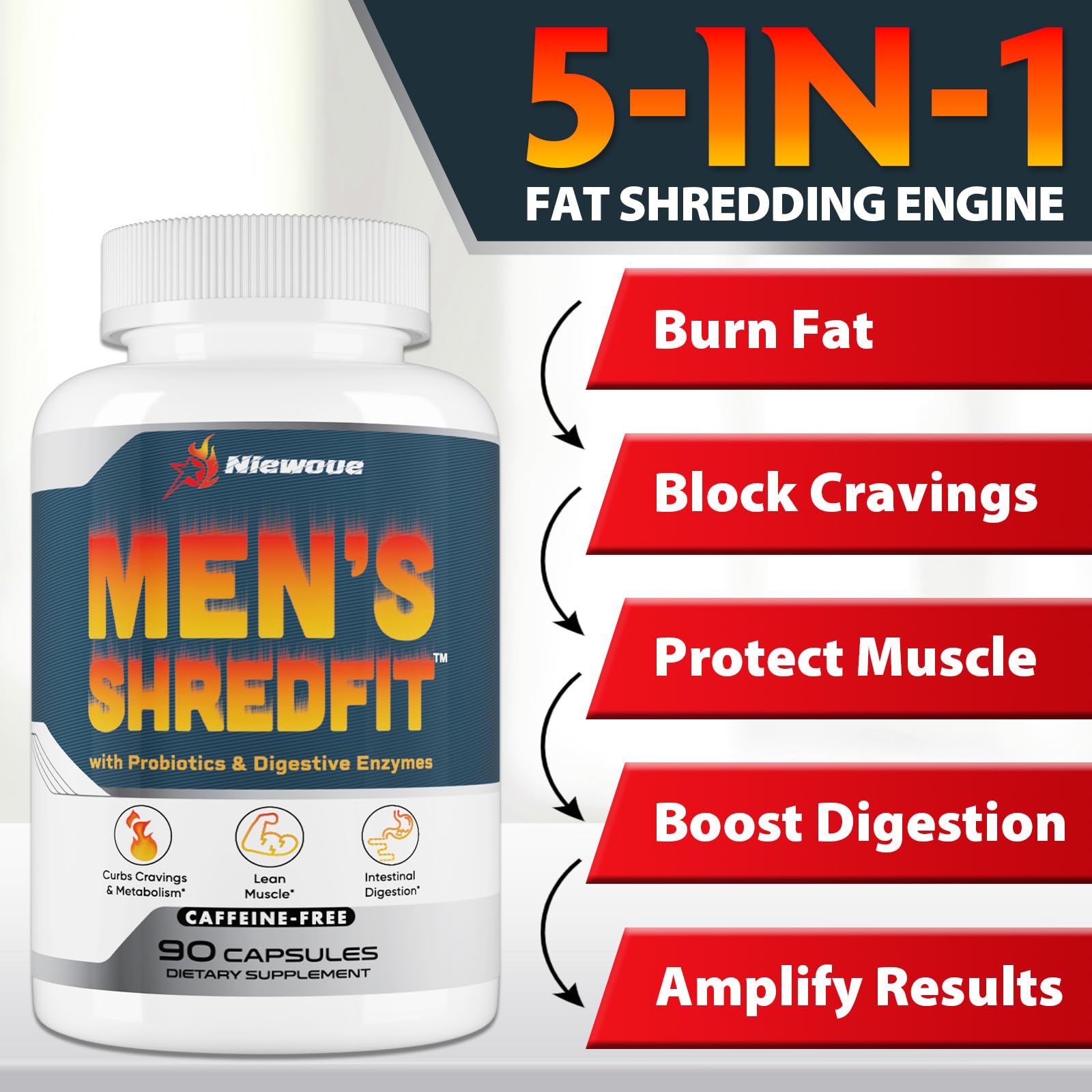 Probiotic blend and digestive enzymes for weight loss