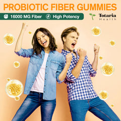 Two bottles of Probiotic Fiber Gummies Pineapple flavor