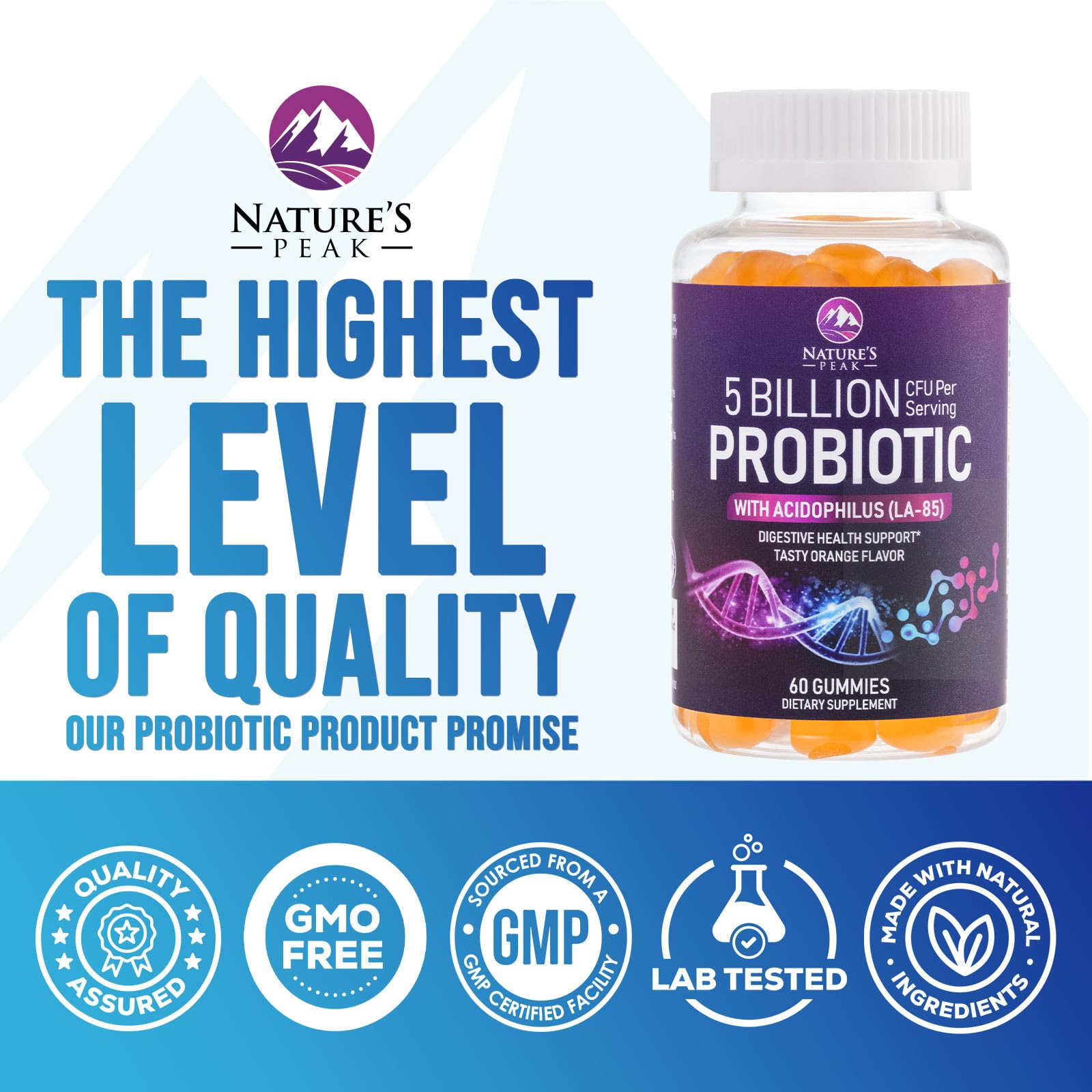 No refrigeration required icon for probiotic gummies
