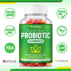 Non-GMO vegan gluten-free probiotic gummies