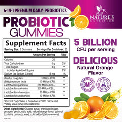 Close-up of orange-flavored probiotic gummies