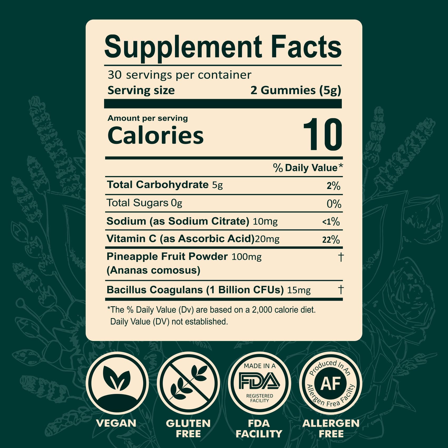 Bottle of Probiotic Gummies for Women showing 60 gummies