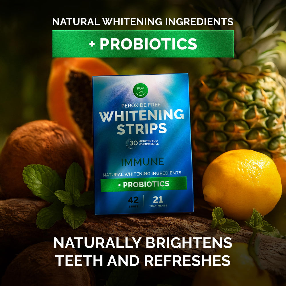 Probiotic-infused whitening strips for sensitive teeth