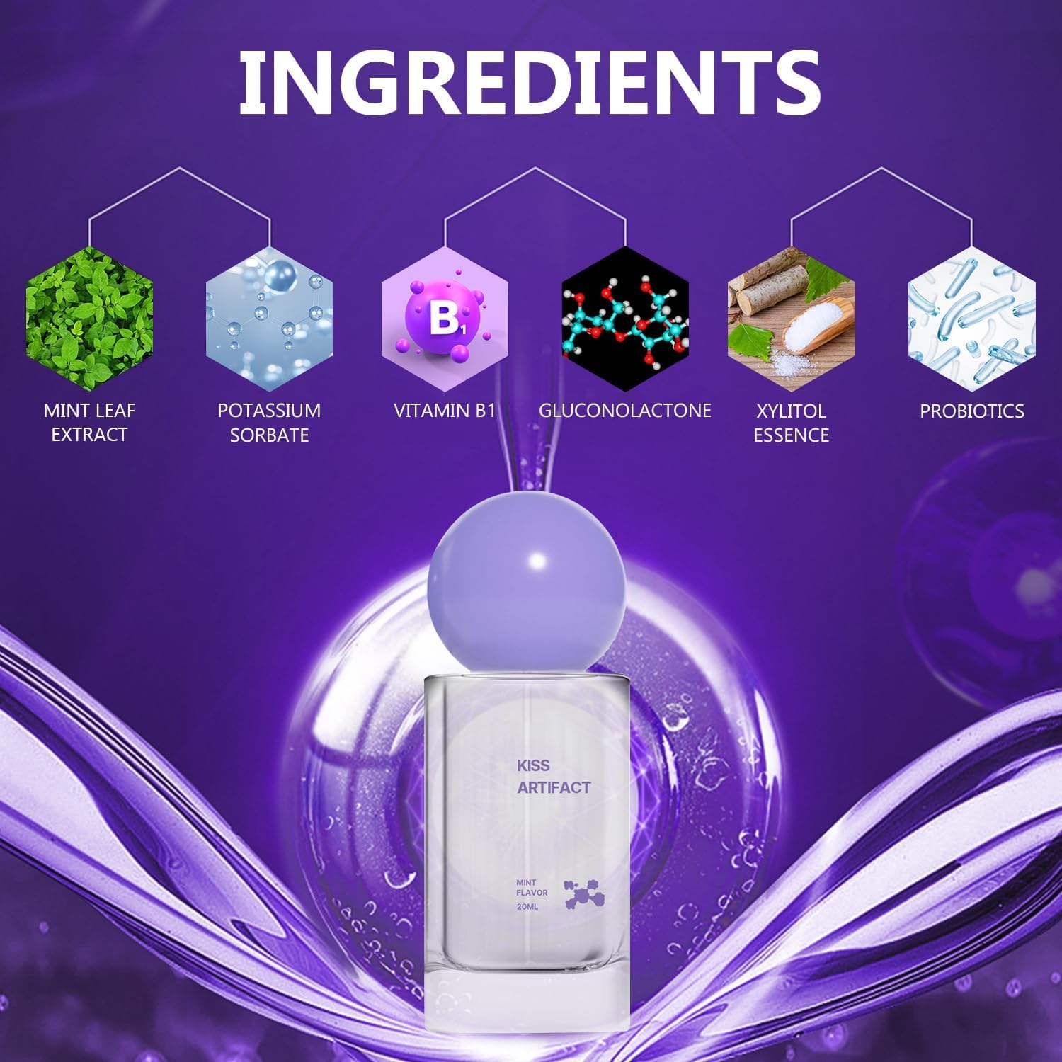 Alcohol-free breath spray for long-lasting freshness