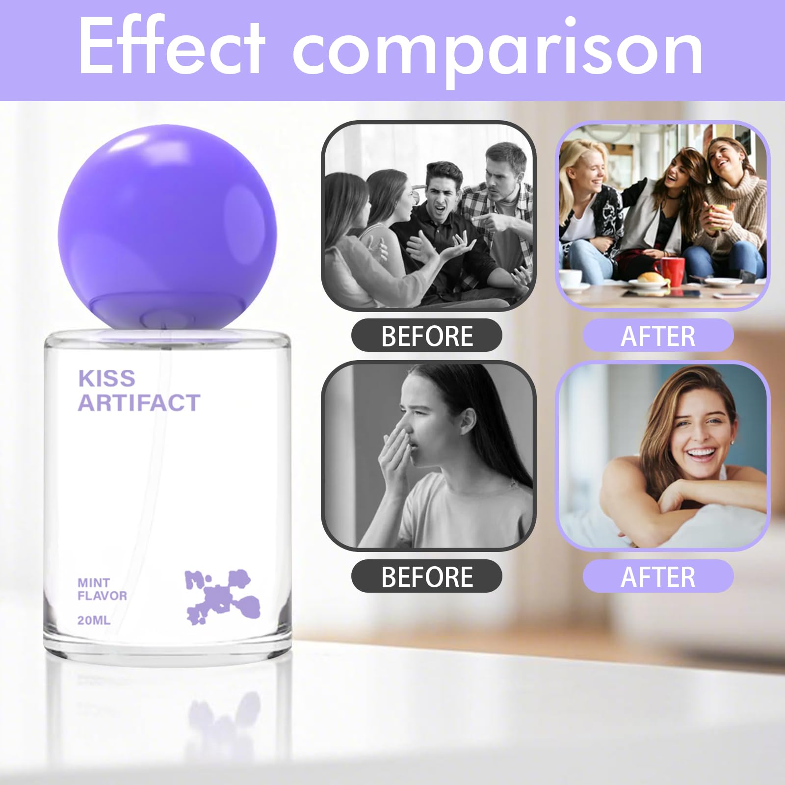 Travel-sized oral spray tucked in a pocket