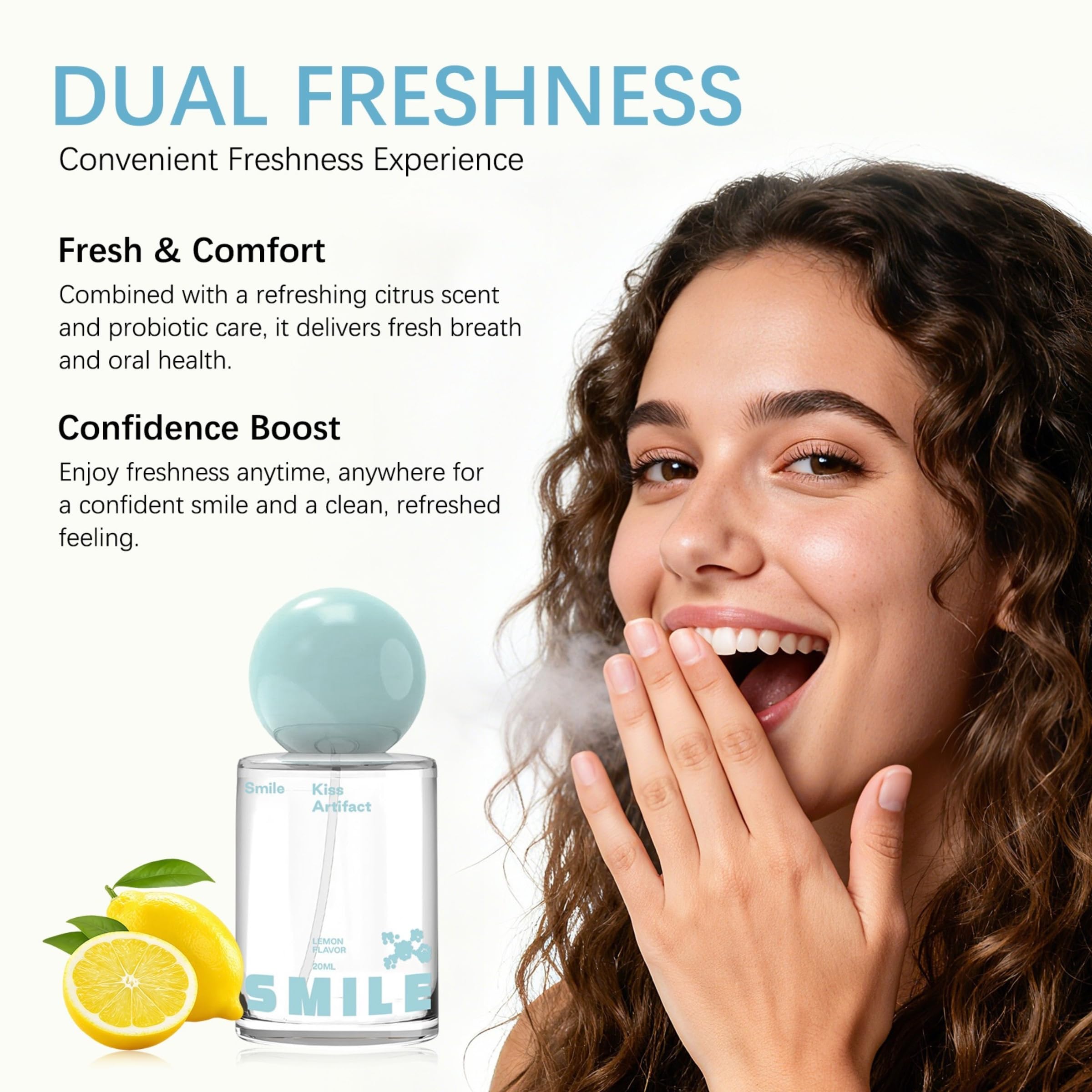 Alcohol-free label on Probiotic Oral Spray