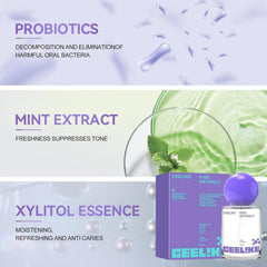 Close-up of alcohol-free probiotic spray bottle